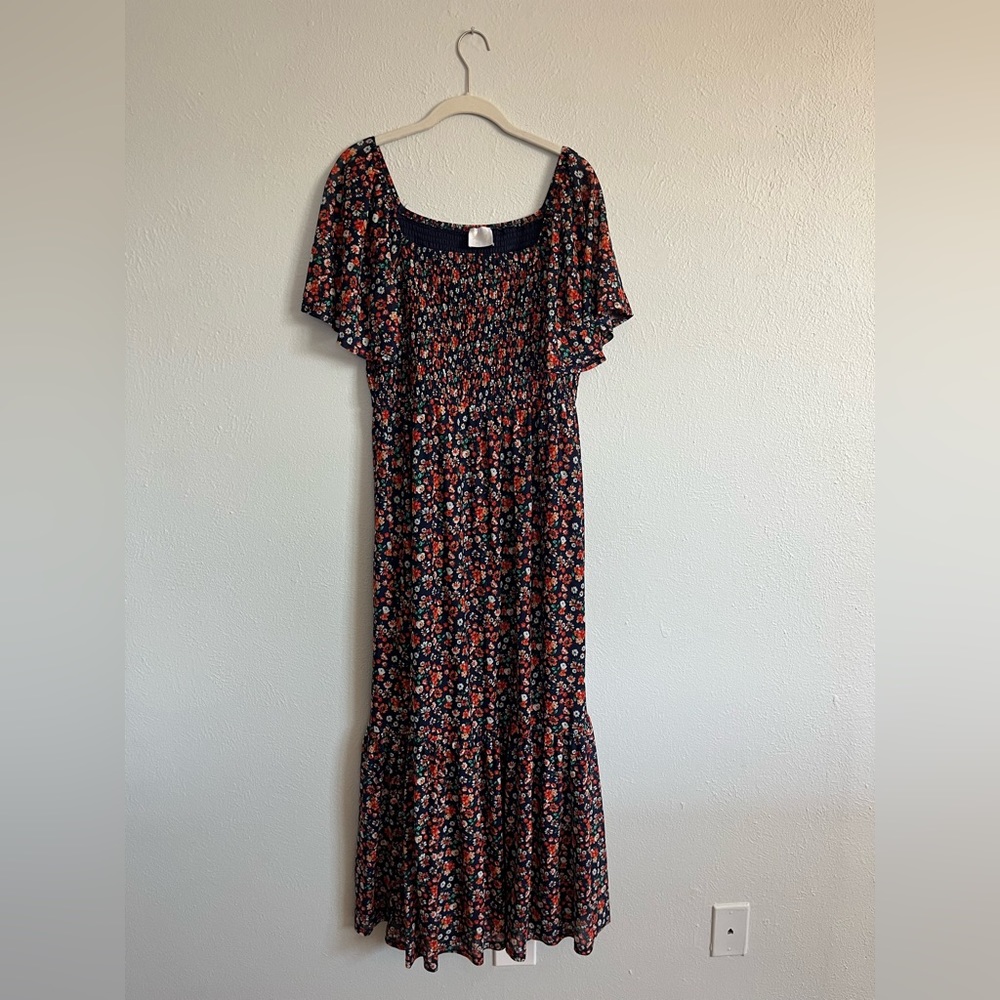 Women’s Maxi Siren Lily Dress - Blue Floral - Size L